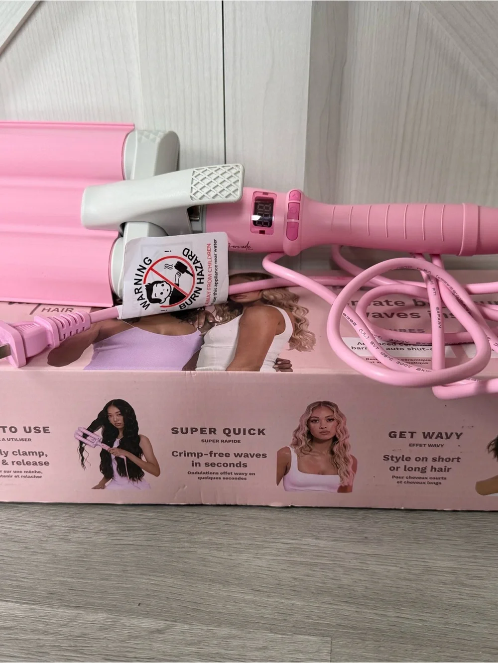 Mermade Hair Pro Waver Pink- 32MM/1.25”